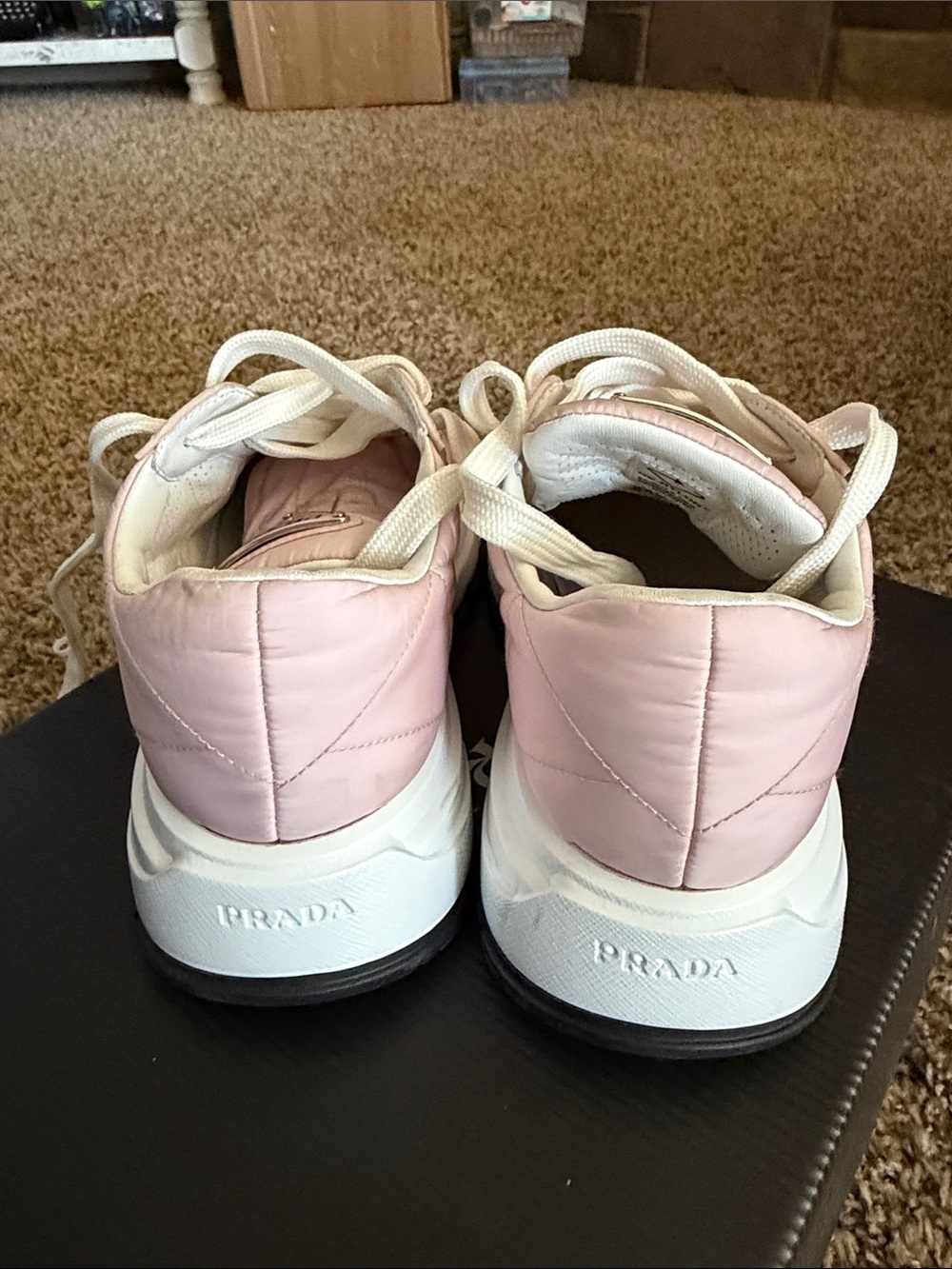 PRADA Lightweight PRAX Sneakers - Rose Pink White - - Picture 4 of 13